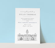 West Virginia University Graduation Announcement, Invitation, Invite, Univ, Grad Announcements, College, Tech, Graduation Cards
