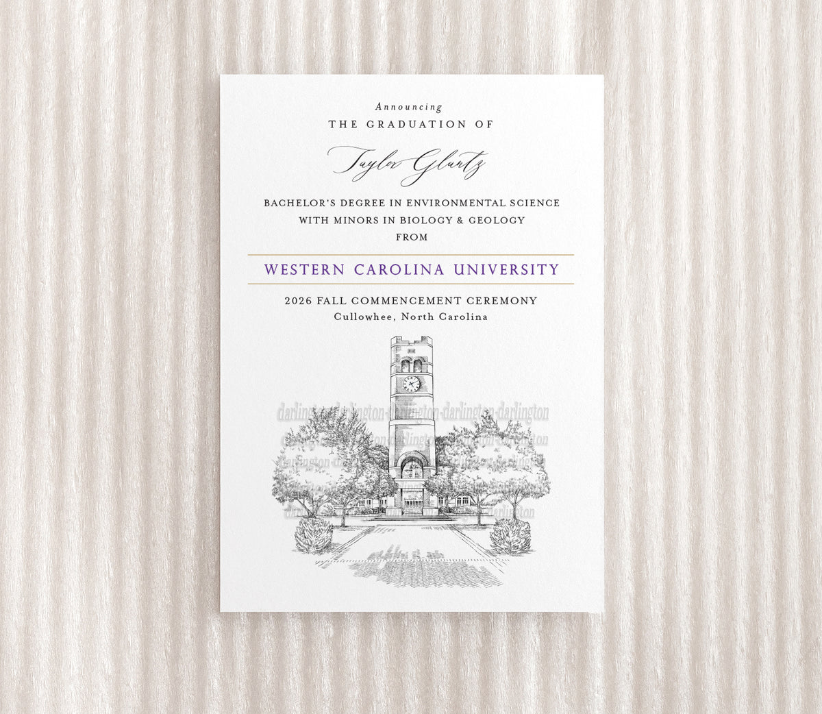 Western Carolina University Graduation Announcement, Invitation, Invit ...
