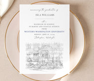 Western Washington University Graduation Announcement, Invitation, Announcements, College, Grad, Grads