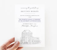 Wharton School of the University of Pennsylvania Graduation Announcement, wharton, Invitation, Invite, Univ, Grad Announcements, College