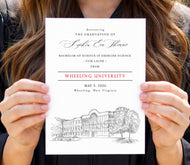 Wheeling University Graduation Announcement, Invitation, Invite, Univ, Grad Announcements, College, Graduation Cards