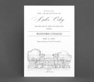 Wofford College Graduation Announcement, Invitation, Announcements, University, Grad, Cards (set of 25)
