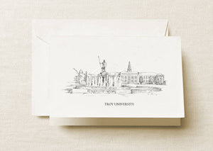 Troy University Note Cards, Thank You Cards, Alumni, Christmas Gift, Birthday, Graduation Gift (Boxed Notecard Set of 8)