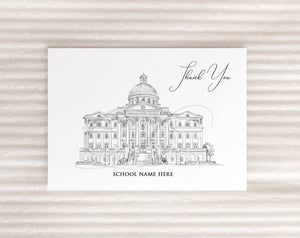 Graduation Thank You Cards, Christopher Newport University, Thank You Card, Grads, Alumni, Note Cards, Graduation Gift (Note card Set of 25)
