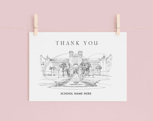 Graduation Thank You Cards, Florida State University, Thank You Card, fsu, Grads, Alumni, Note Cards, Graduation Gift (Note card Set of 25)